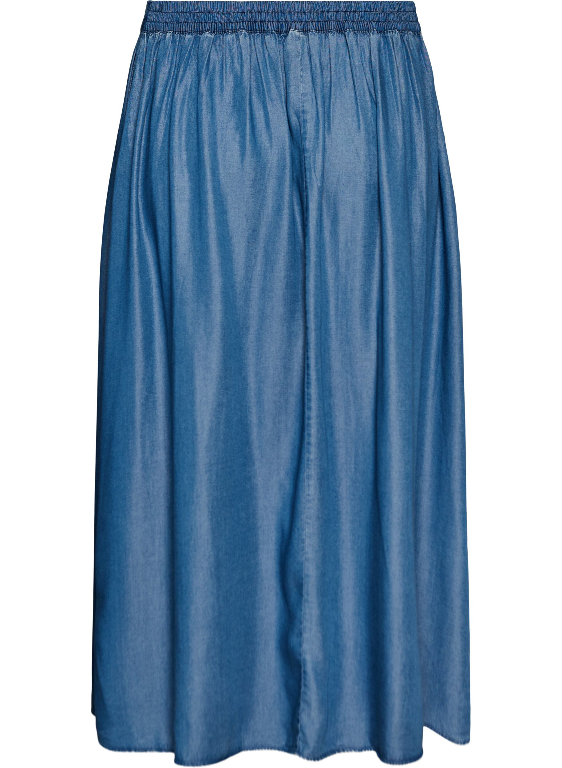 ZizziMaxinederdel i TENCEL&trade; lyocell med denimlook, Bl&aring;, Packshot image number 1
