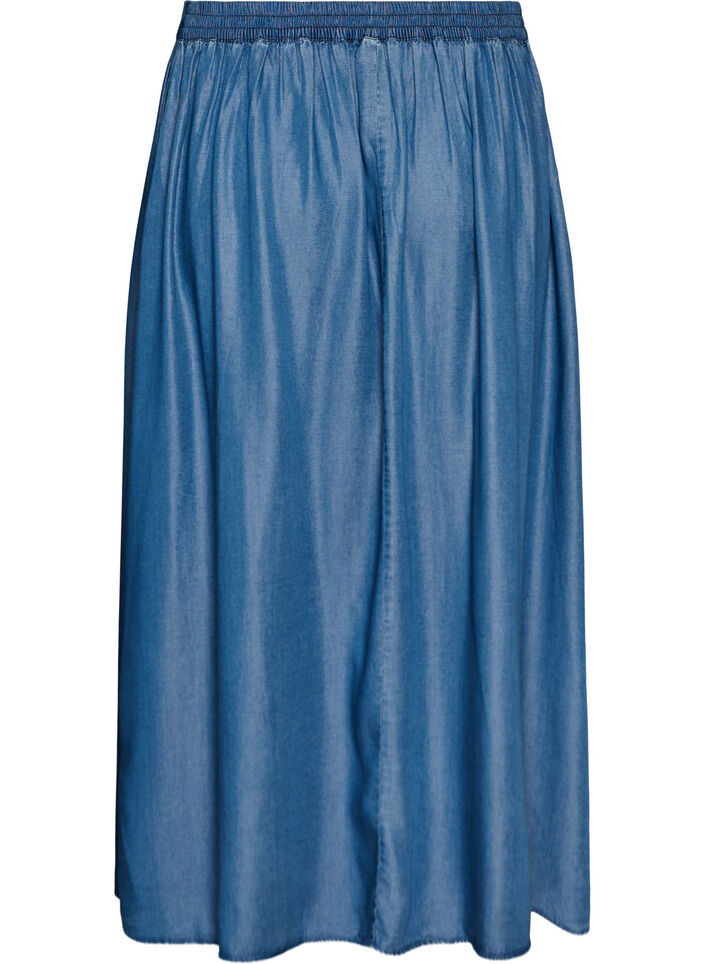 Maxinederdel i TENCEL&trade; lyocell med denimlook, Bl&aring;, Packshot image number 1