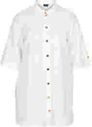 Lang skjorte med 3/4 ærmer, Bright White
