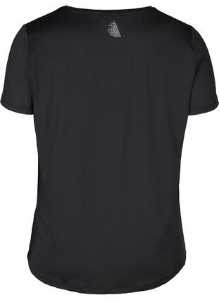 Kortærmet trænings t-shirt med mesh, Black, Packshot image number 1