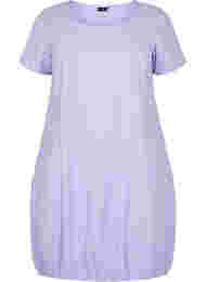 Kortærmet kjole i bomuld, Lavender