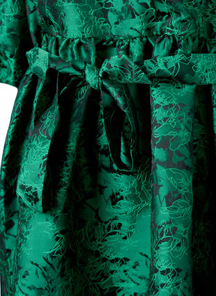 Kort wrapkjole med 3/4 ærmer, Green , Packshot image number 2