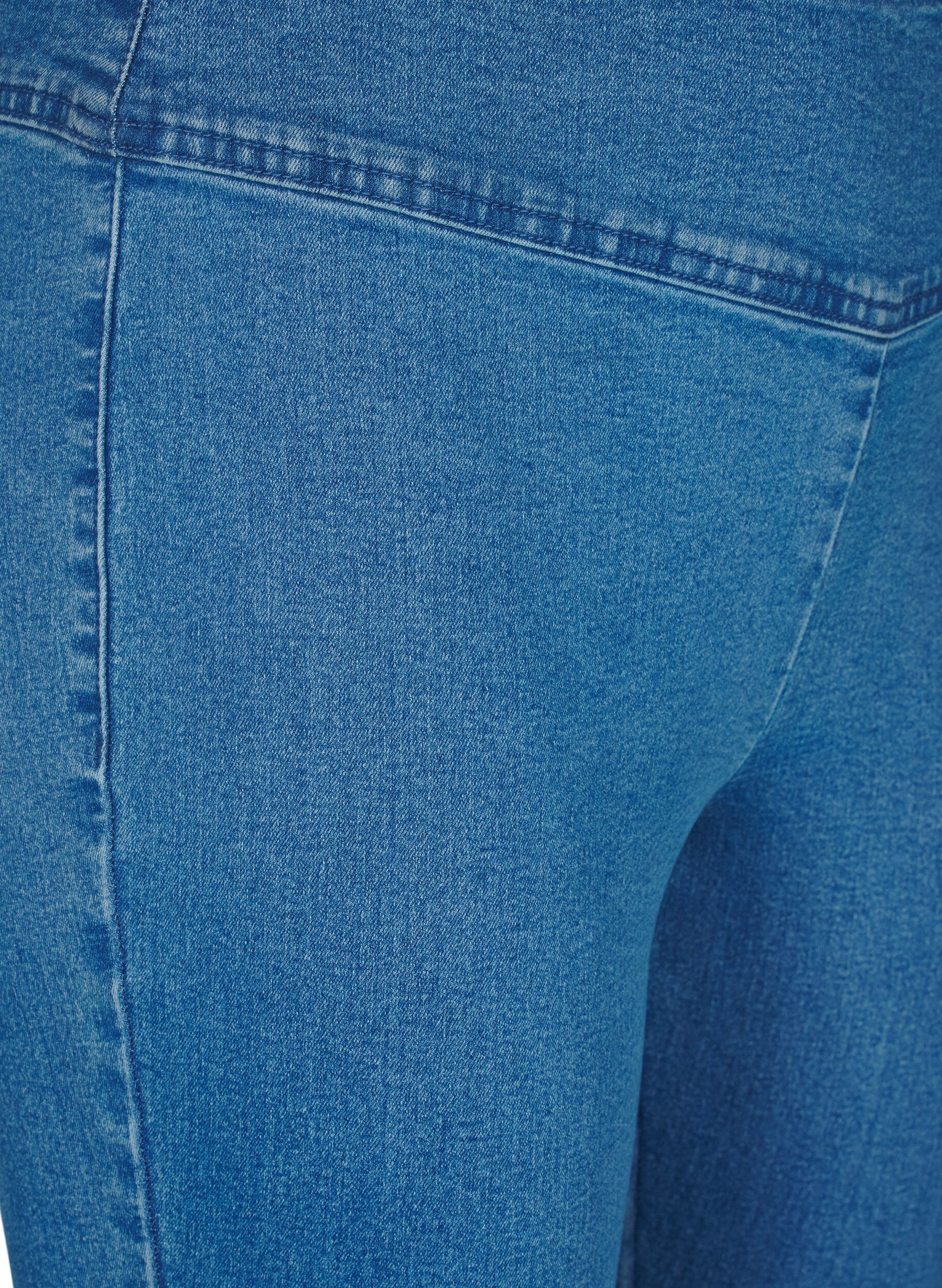ZizziStretchy jeggings med h&oslash;j talje, Bl&aring;, Packshot image number 2