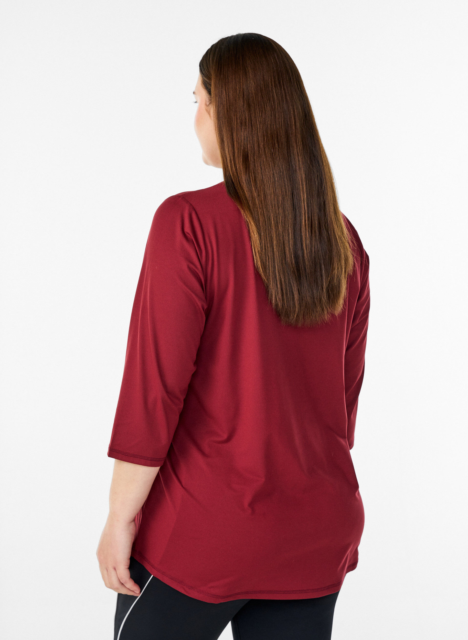 ZizziTr&aelig;ningsbluse med 3/4 &aelig;rmer, R&oslash;d, Model image number 2