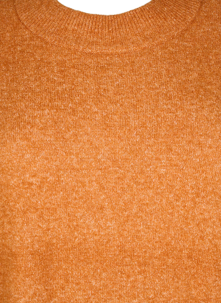 Lang strikbluse med lange ærmer, Autumnal Mel., Packshot image number 2