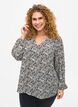 Skjortebluse med v-hals og print, Birch Graphic, Model image number 0