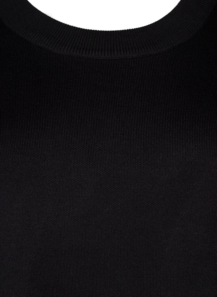 Strikkjole med broderidetaljer, Black Medium G. Comb, Packshot image number 2