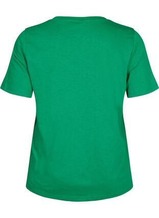 Kortærmet basis t-shirt med v-hals, Jolly Green, Packshot image number 1