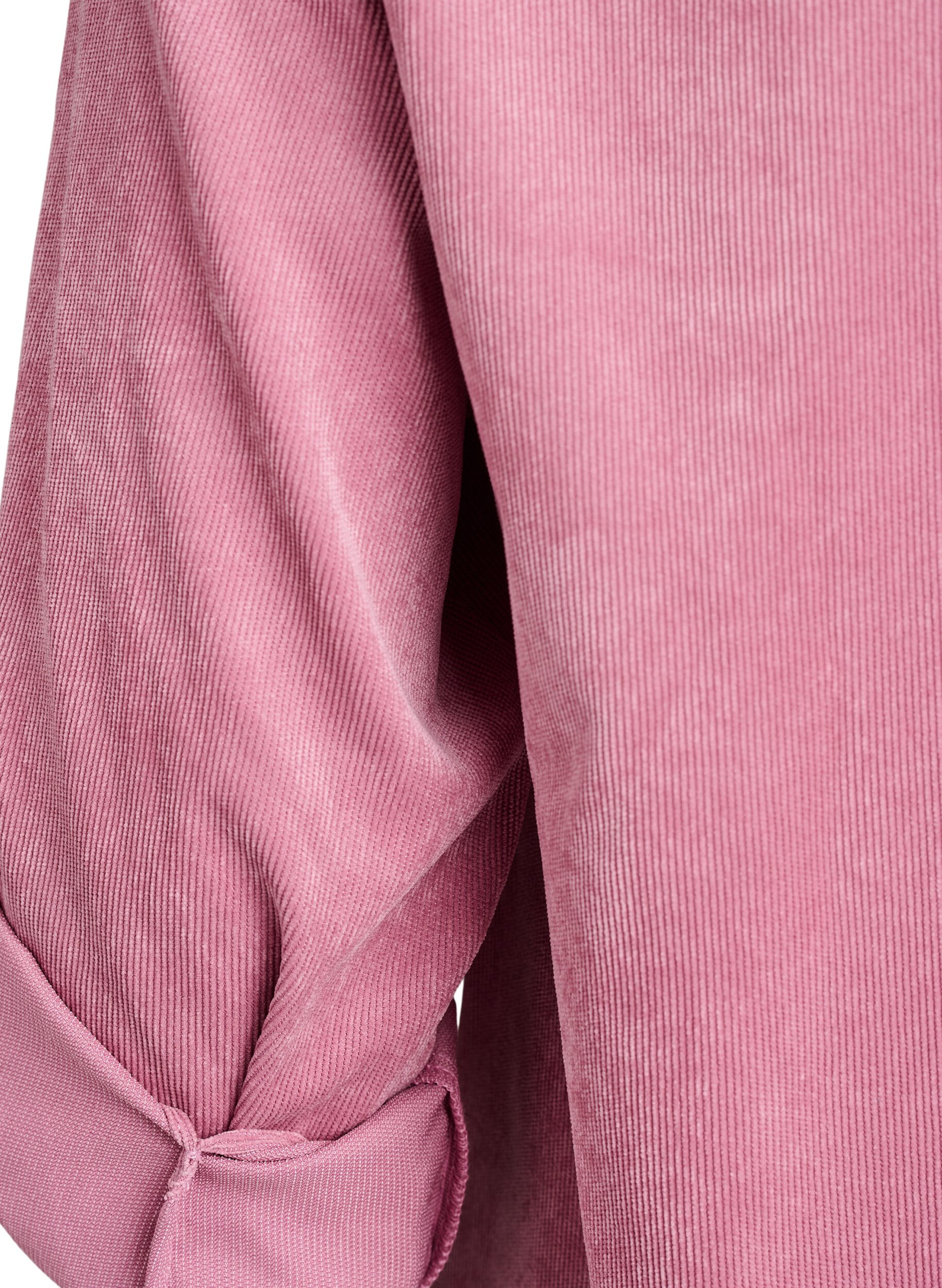 Zizzi Fl&oslash;jlskjole med lynl&aring;s og 3/4 &aelig;rmer, Lyser&oslash;d, Packshot image number 3