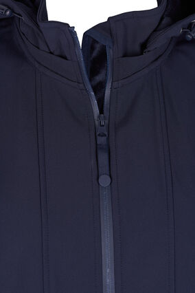 Softshell jakke med hætte, Night Sky solid, Packshot image number 2