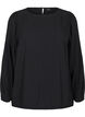 Bluse med s&oslash;lv glimmer, Sort, Packshot image number 0