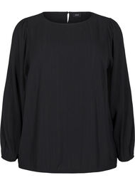 Bluse med s&oslash;lv glimmer, Sort
