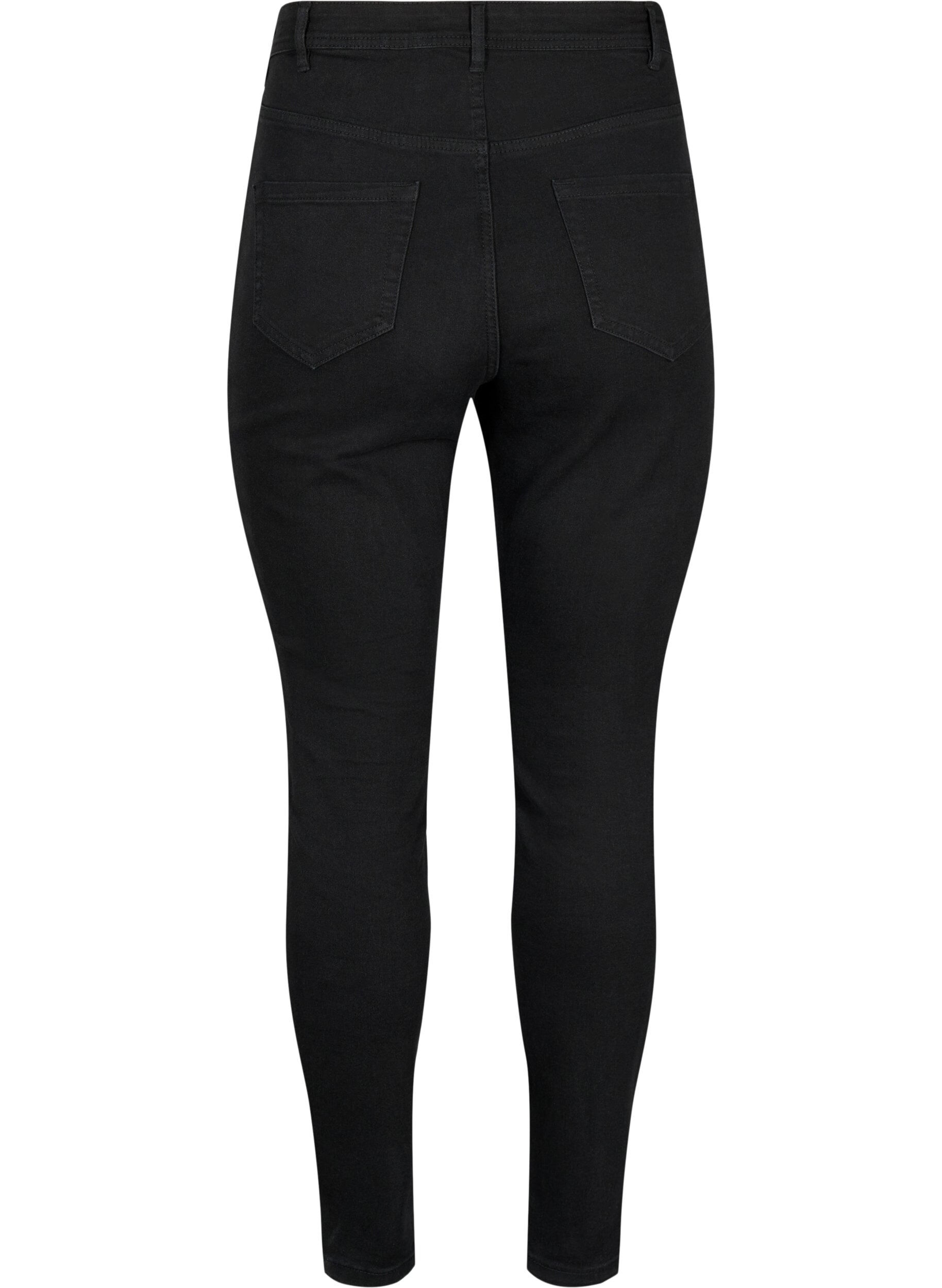 Zizzi Jeans med super slim fit, Sort, Packshot image number 1