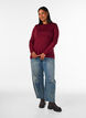 Lang&aelig;rmet bluse i uld og viskose, R&oslash;d, Model image number 1