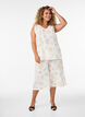 Printet top med v-hals , Hvid, Model image number 1