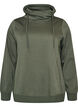 Sweatshirt med h&oslash;j krave og lommer, Gr&oslash;n, Packshot image number 0