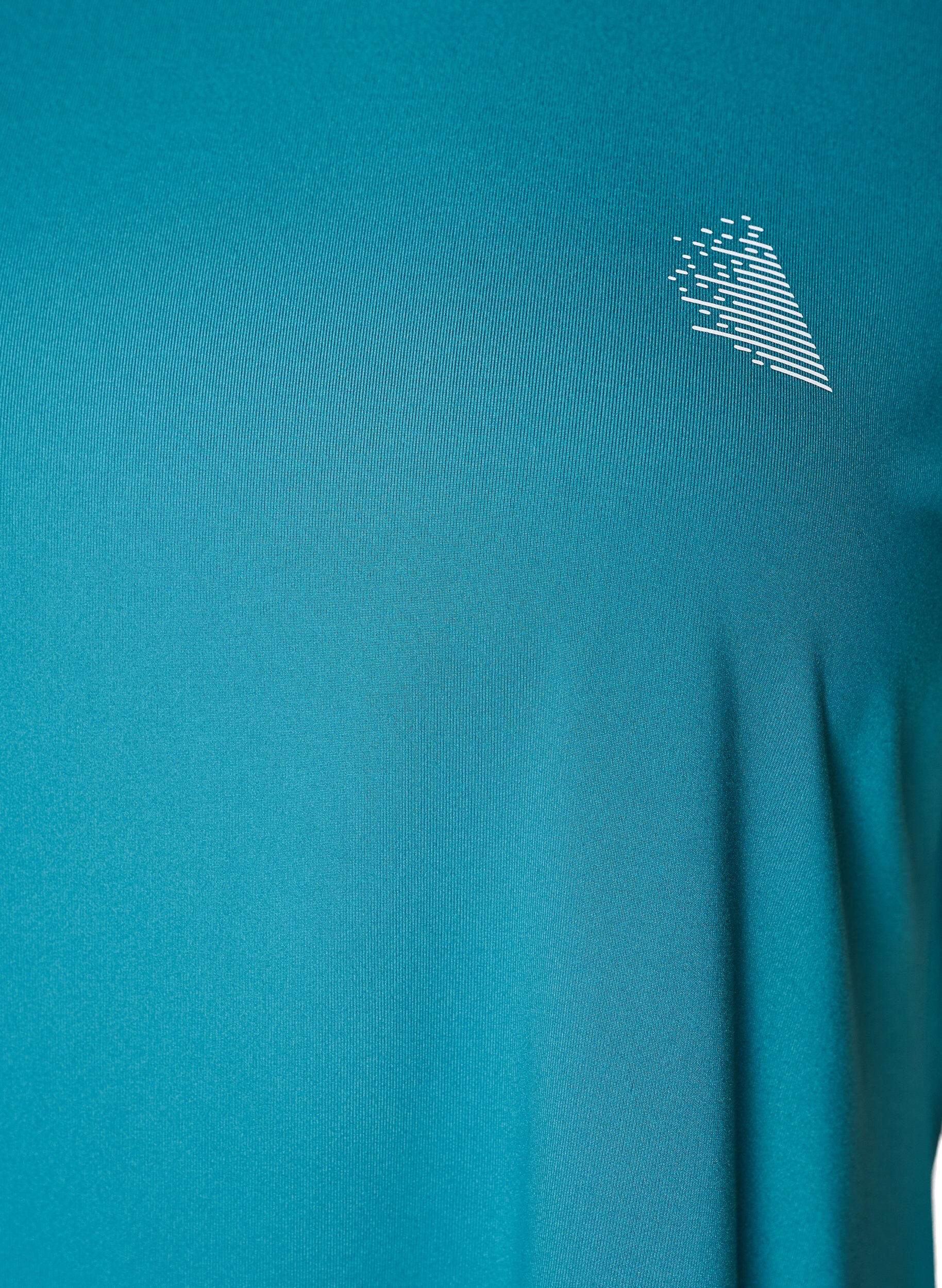 ZizziEnsfarvet tr&aelig;nings t-shirt, Bl&aring;, Packshot image number 2
