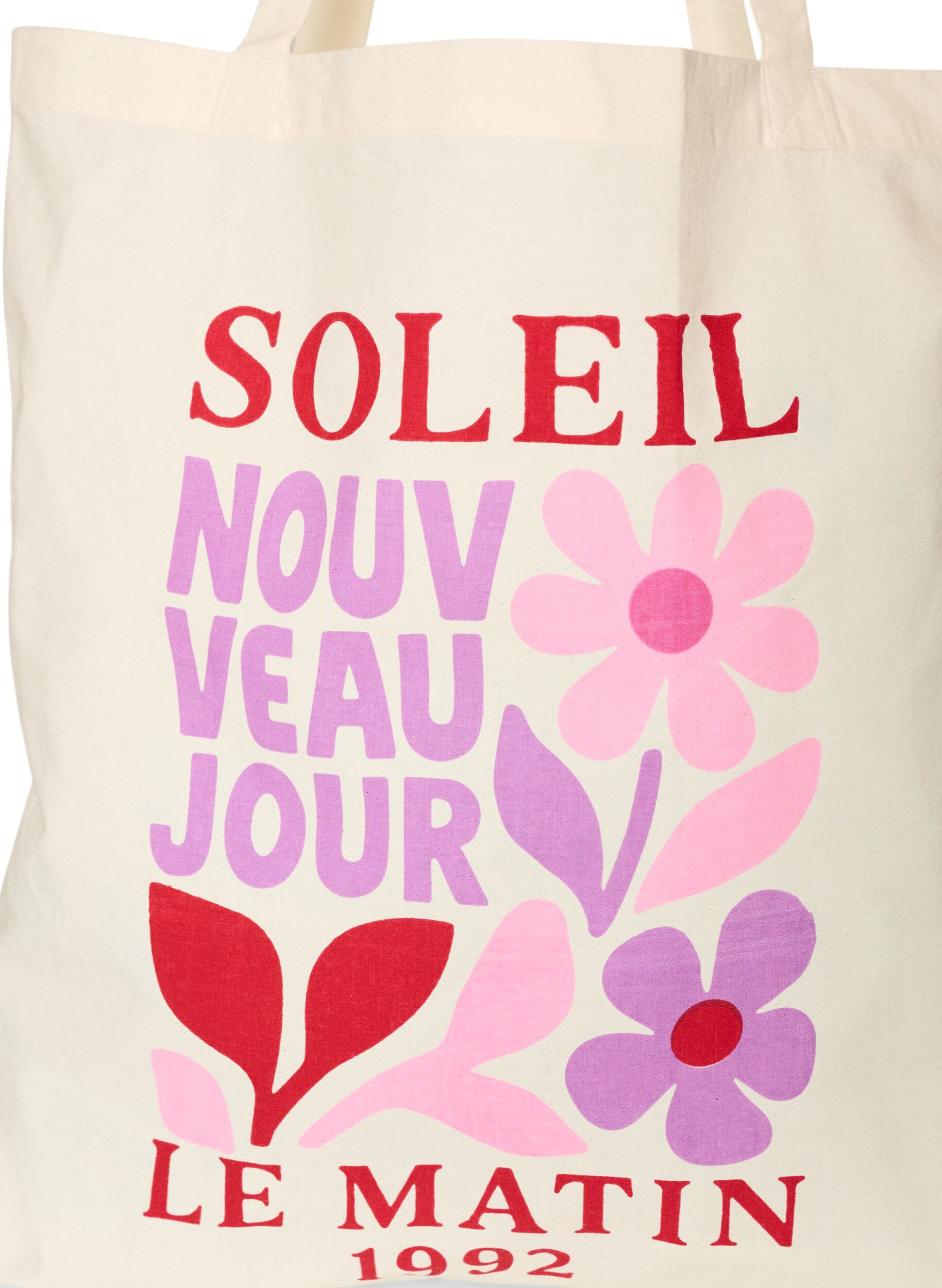 ZizziTotebag med print, R&oslash;d, Packshot image number 2