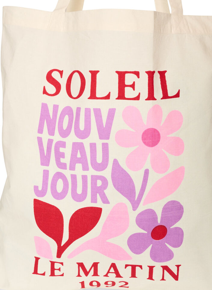 Totebag med print, R&oslash;d, Packshot image number 2