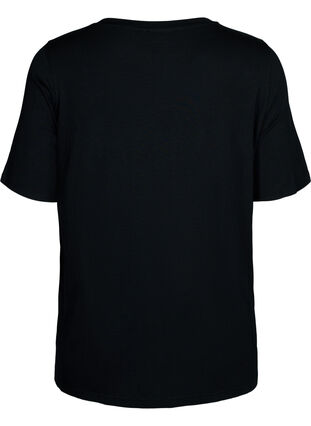 Kortærmet nat t-shirt i viskose, Black Coffee, Packshot image number 1