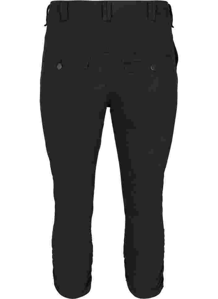 Tætsiddende Nille capri jeans, Black, Packshot image number 1