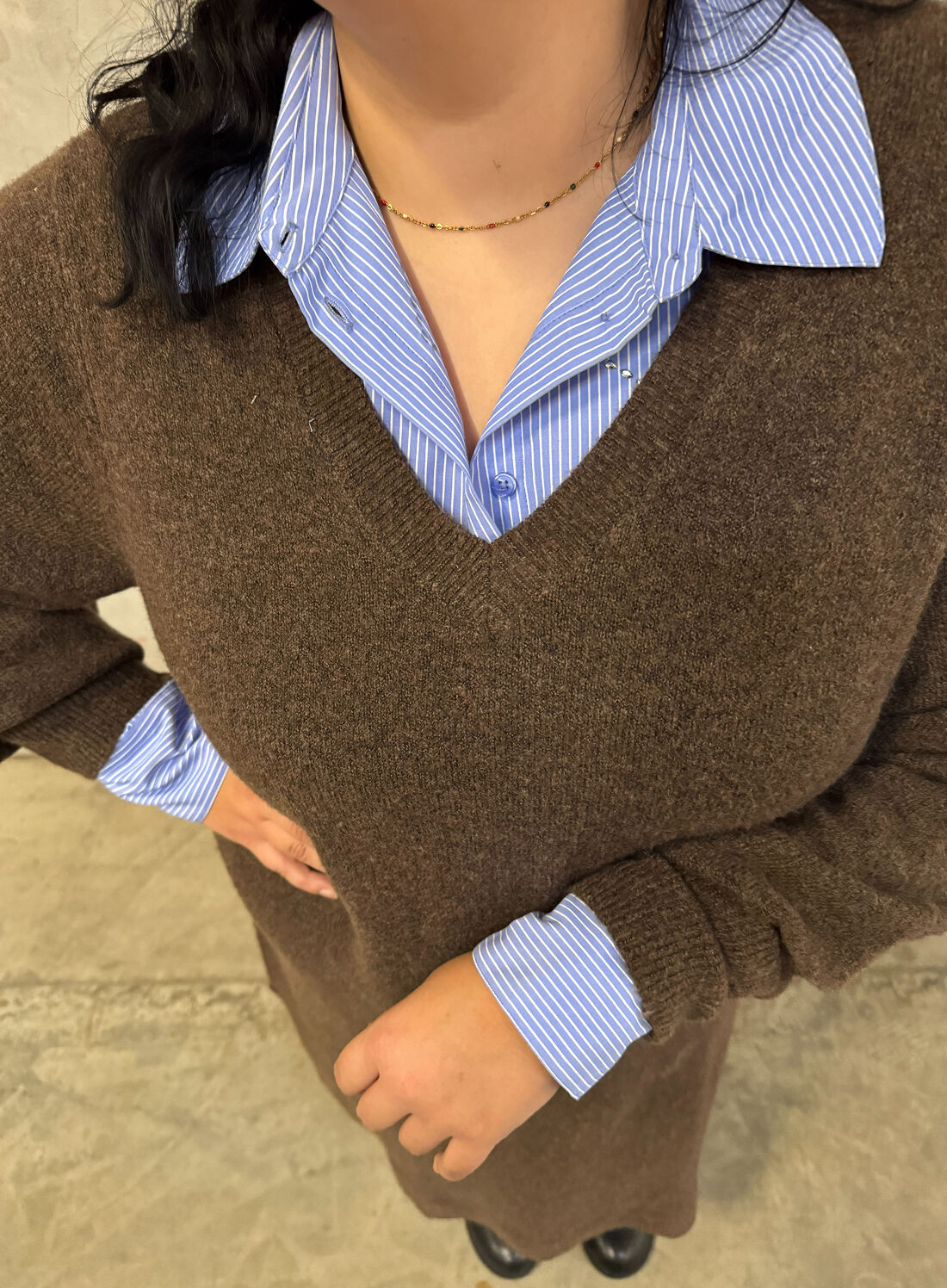 Zizzi Brun og bl&aring; nuancer, , Model