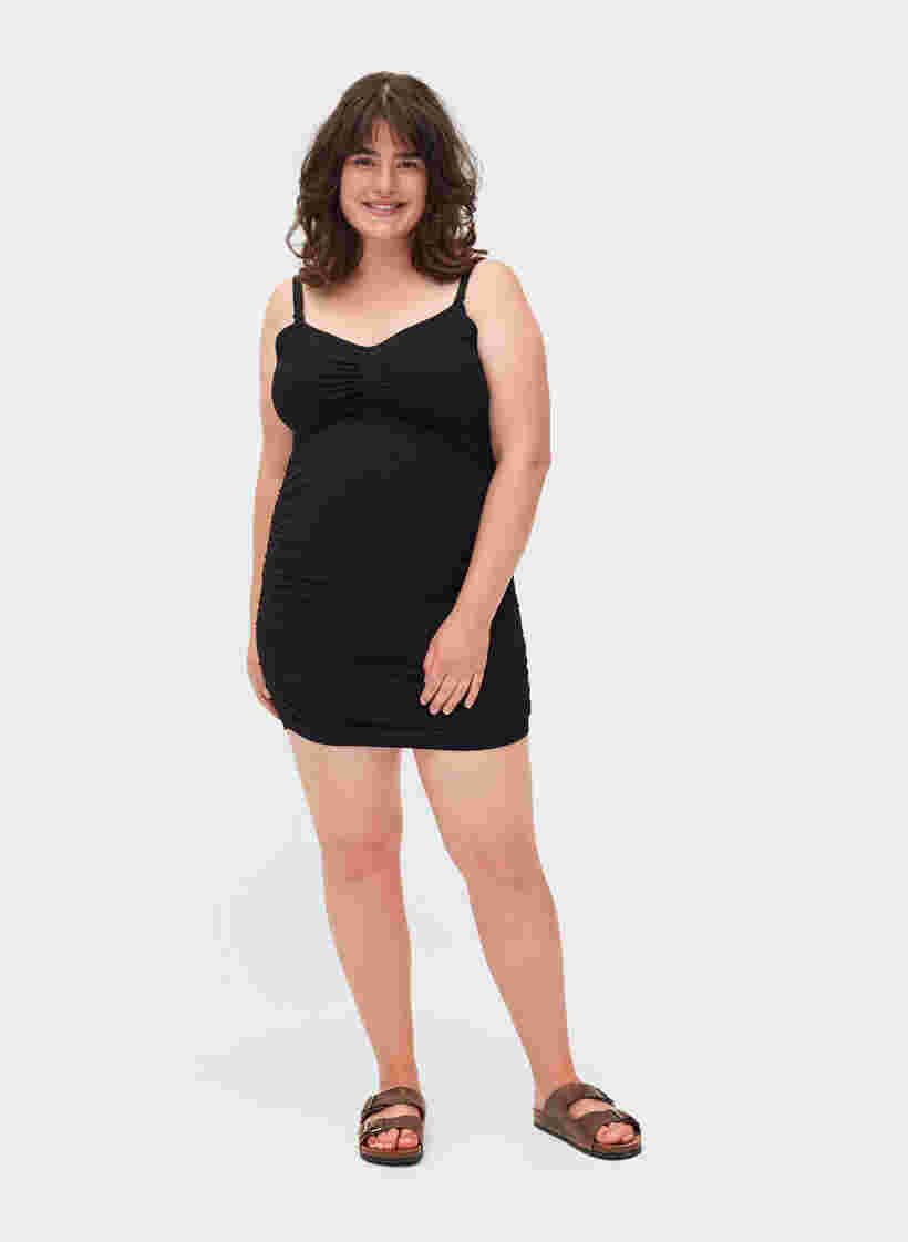 Seamless graviditets top med ammefunktion, Black, Model image number 3