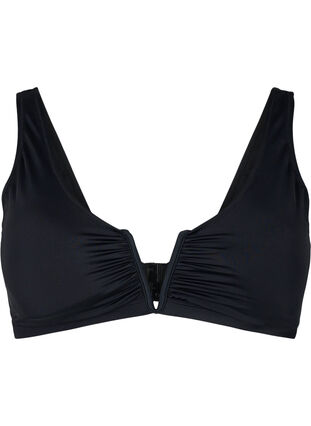 Bikini top med v-bøjle og udtagelige indlæg, Black, Packshot image number 0