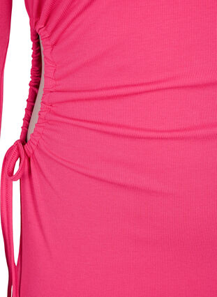 Tætsiddende kjole med udskæring, Raspberry Sorbet, Packshot image number 3