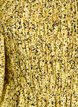 Bluse med smock og firkantet halsudsk&aelig;ring, Gul, Packshot image number 2