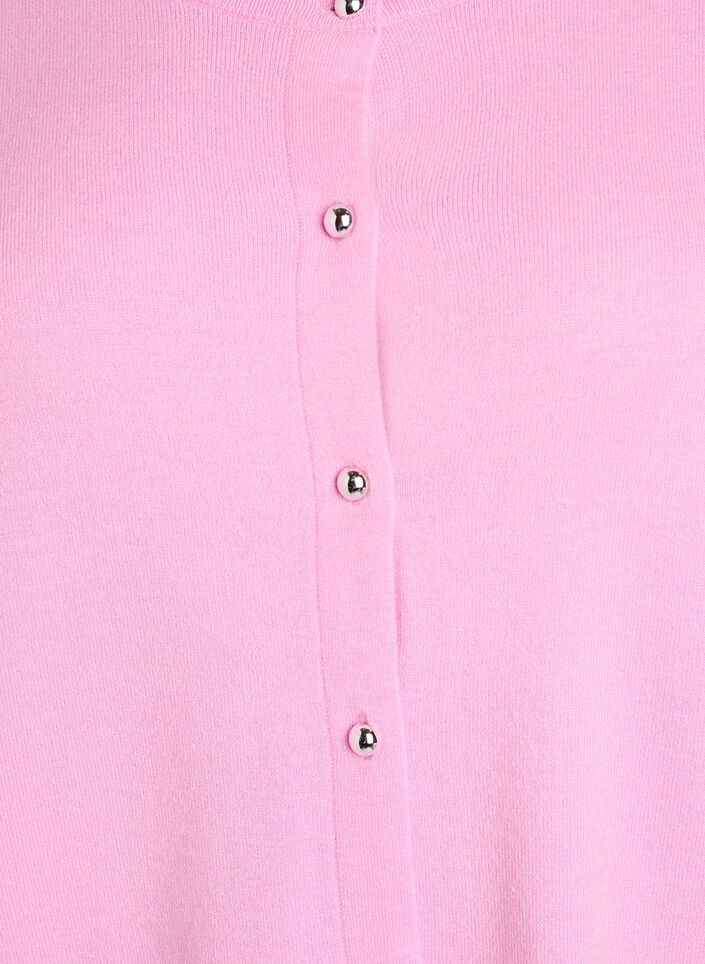 Cardigan med runde knapper, Lyser&oslash;d, Packshot image number 2