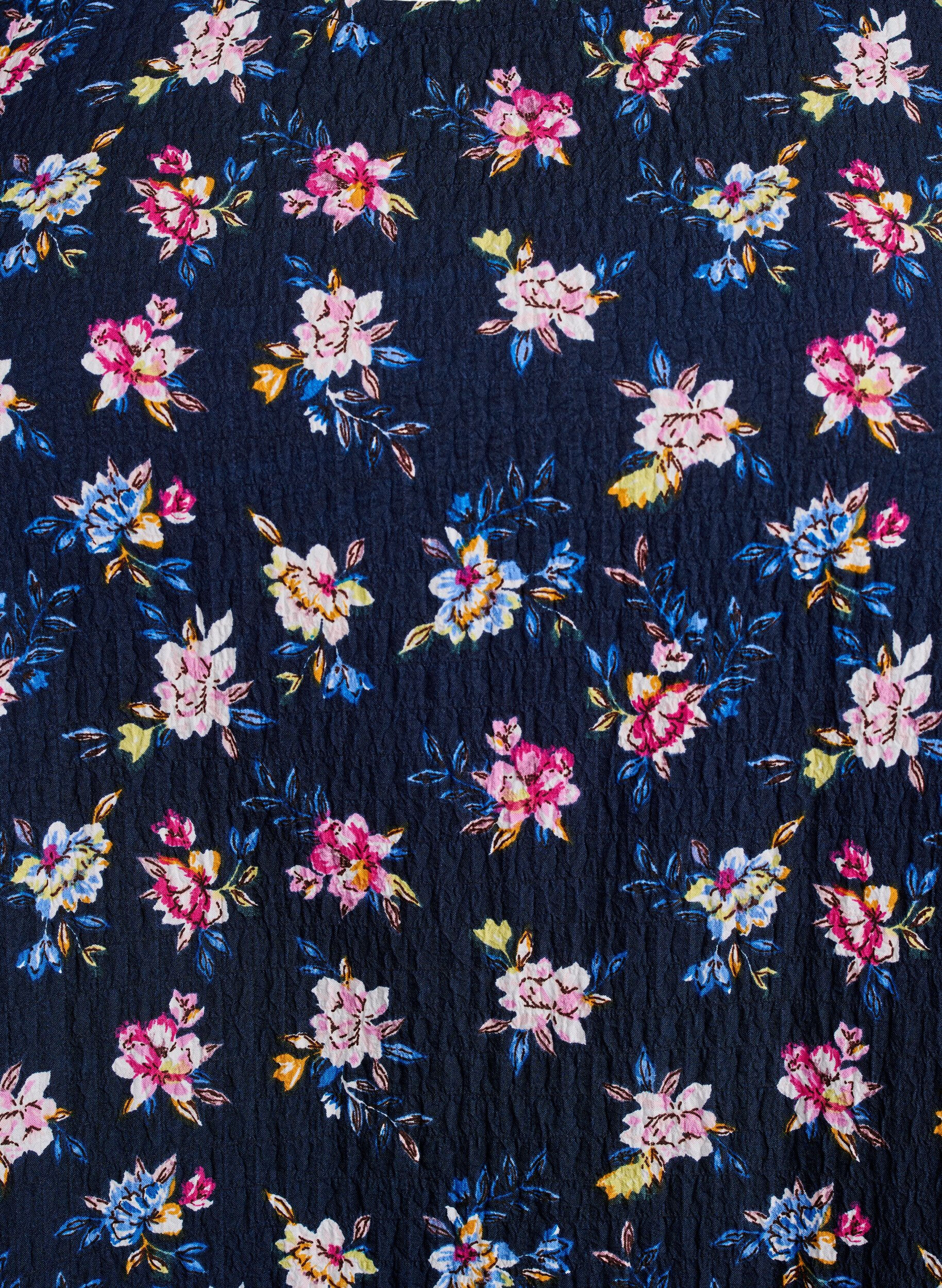 Zizzi FLASH - Kort&aelig;rmet bluse med tekstur, Bl&aring;, Packshot image number 2