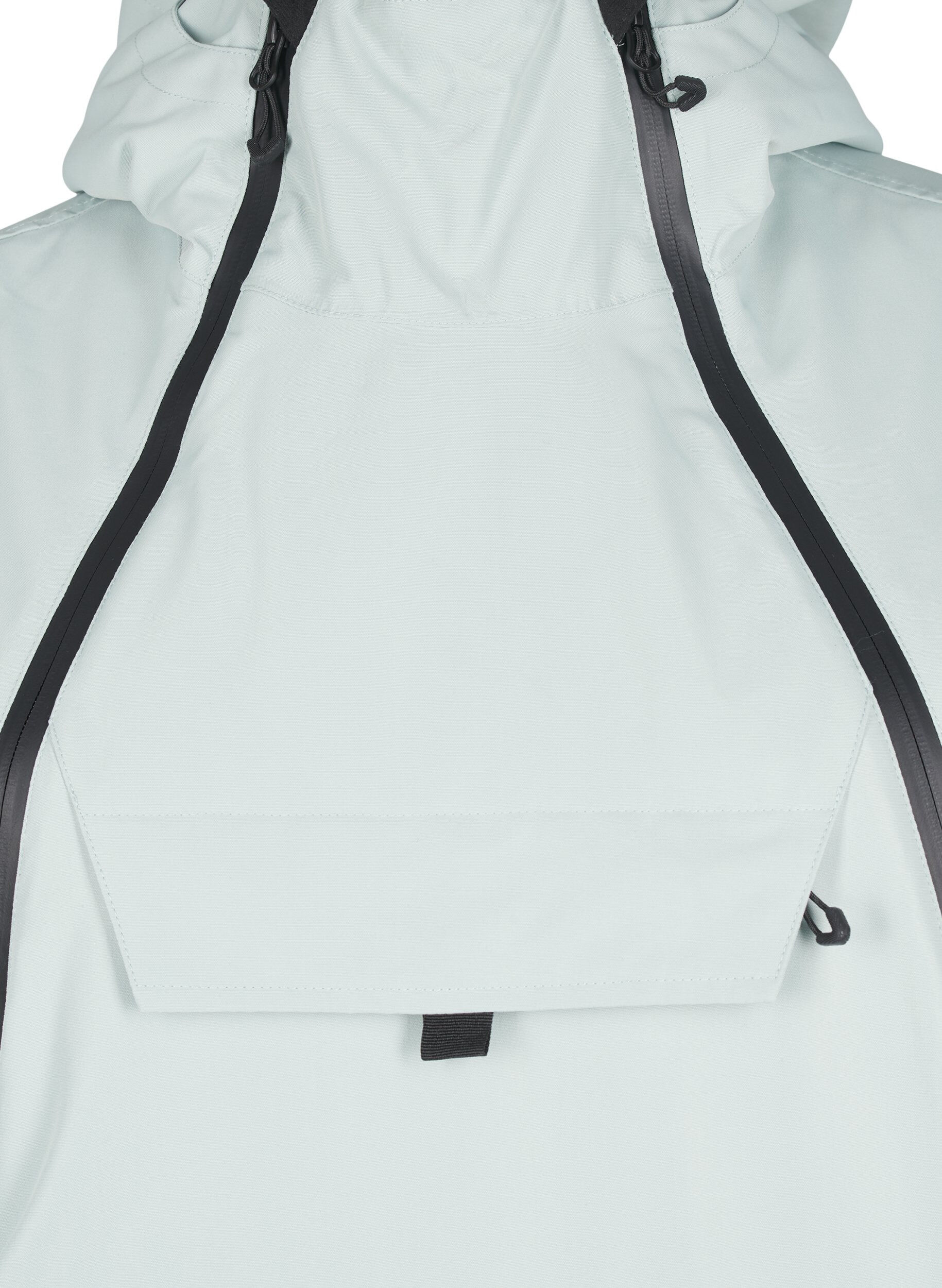 Zizzi Funktionel ski anorak med h&aelig;tte, Gr&oslash;n, Packshot image number 2