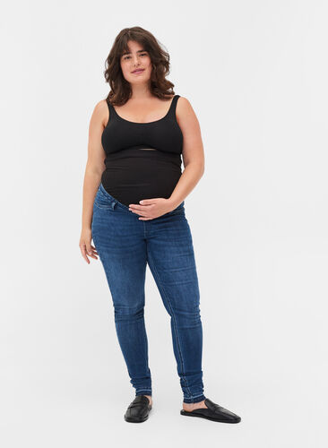 Graviditets Amy jeans, Blue denim, Model image number 0