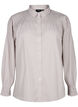 Stribet skjorte med smock, Silver Mink Wh. St., Packshot image number 0