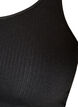 Seamless sports-bh med ribstruktur, Sort, Packshot image number 3