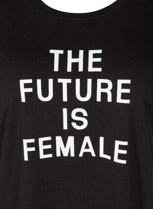 Kortærmet t-shirt med print, Black FUTURE , Packshot image number 2