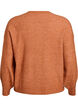 Ribstrikket cardigan med knapper, Orange, Packshot image number 1