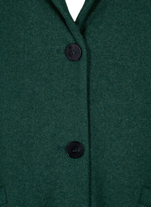 Frakke med knapper og lommer, Trekking Green Mel, Packshot image number 2