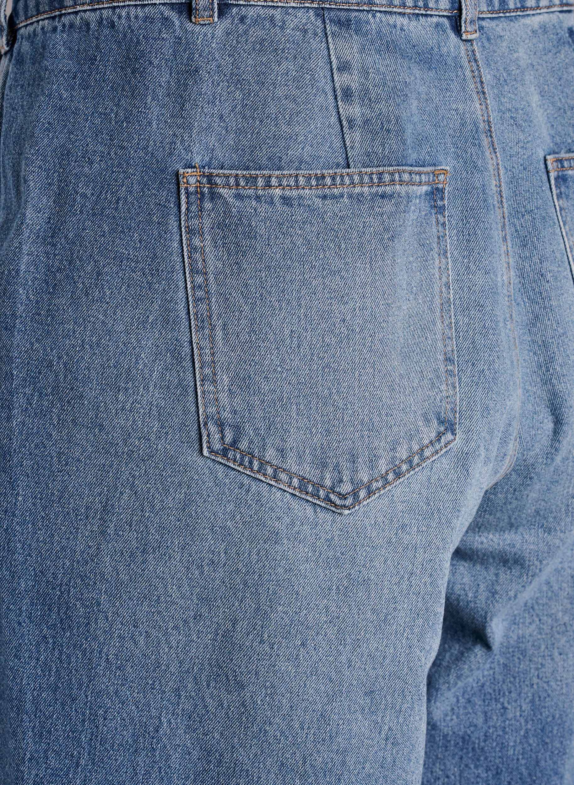 ZizziBarrel jeans med h&oslash;j talje, Bl&aring;, Packshot image number 3