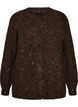 Cardigan med pailletter og knapper, Brun, Packshot image number 0