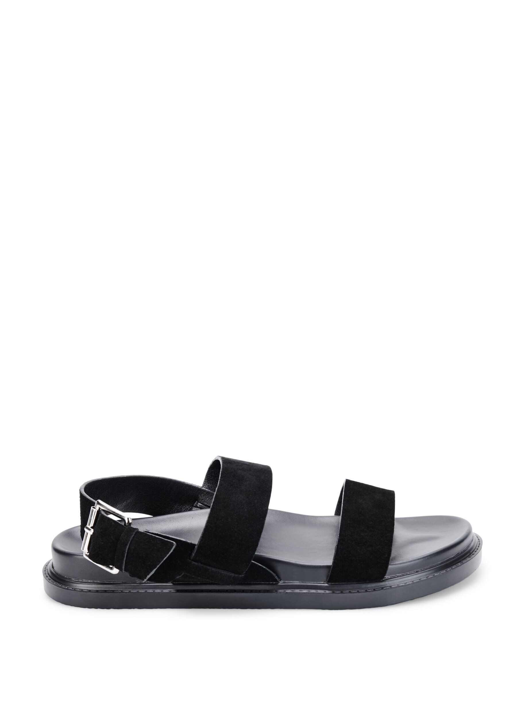 Wide fit sandal i ruskind