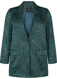 Blazer i viskose med tone-i-tone print, Ponderosa Pine