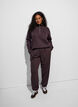Sweatpants med h&oslash;j talje og bindeb&aring;nd, Brun, Model image number 1