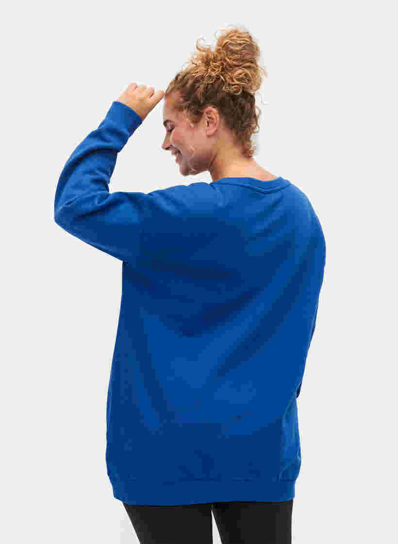 Sweatshirt i bomuld med tryk, Surf the web, Model image number 1
