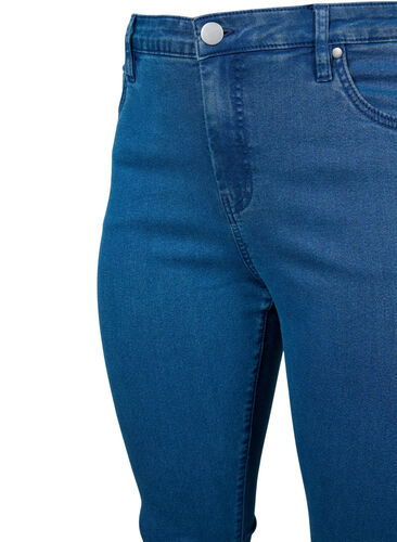 Højtaljede super slim Amy jeans, Mid Blue, Packshot image number 2