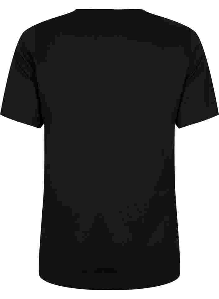 T-shirt med nitter i økologisk bomuld, Black NOW or never, Packshot image number 1