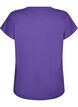 Ensfarvet tr&aelig;nings t-shirt, Lilla, Packshot image number 1