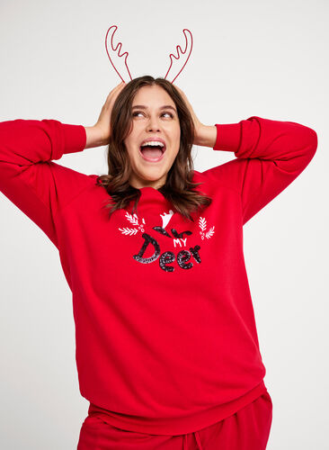 Jule sweatshirt , Red Oh Deer, Image image number 0