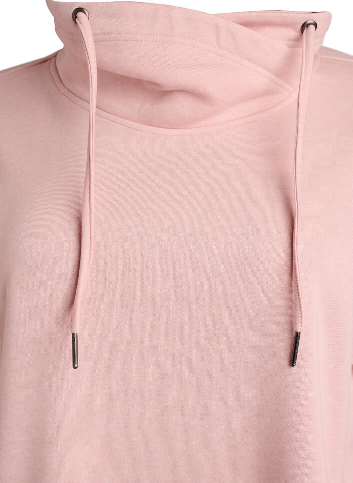Sweatshirt med h&oslash;j krave og lommer, Lyser&oslash;d, Packshot image number 2